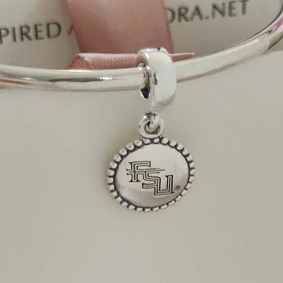 Pandora Florida State Seminoles Dangle Charm S925 Silver with box - Picture 1 of 7